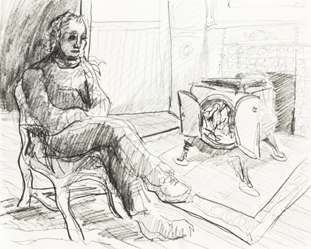 Chris by the Wood Stove, January